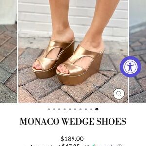 Bronze Wedge Sandals for Women